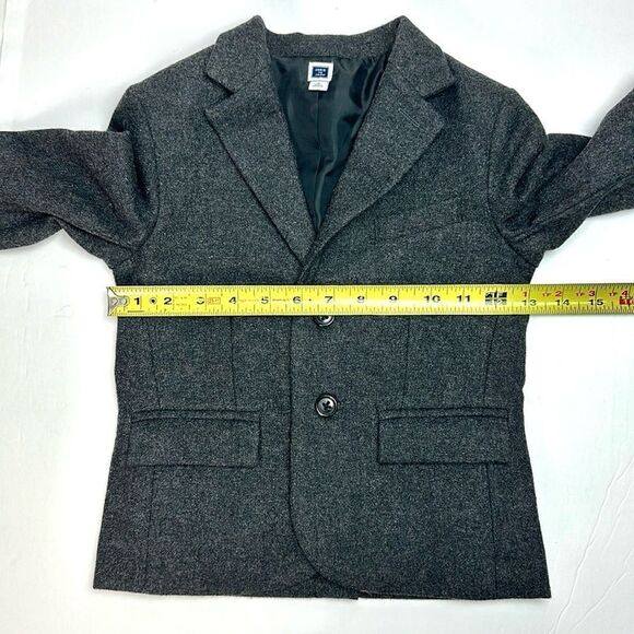 Janie and Jack Wool Blend Blazer Suit Jacket Gray with Elbow Patches sz 4 - Picture 13 of 13